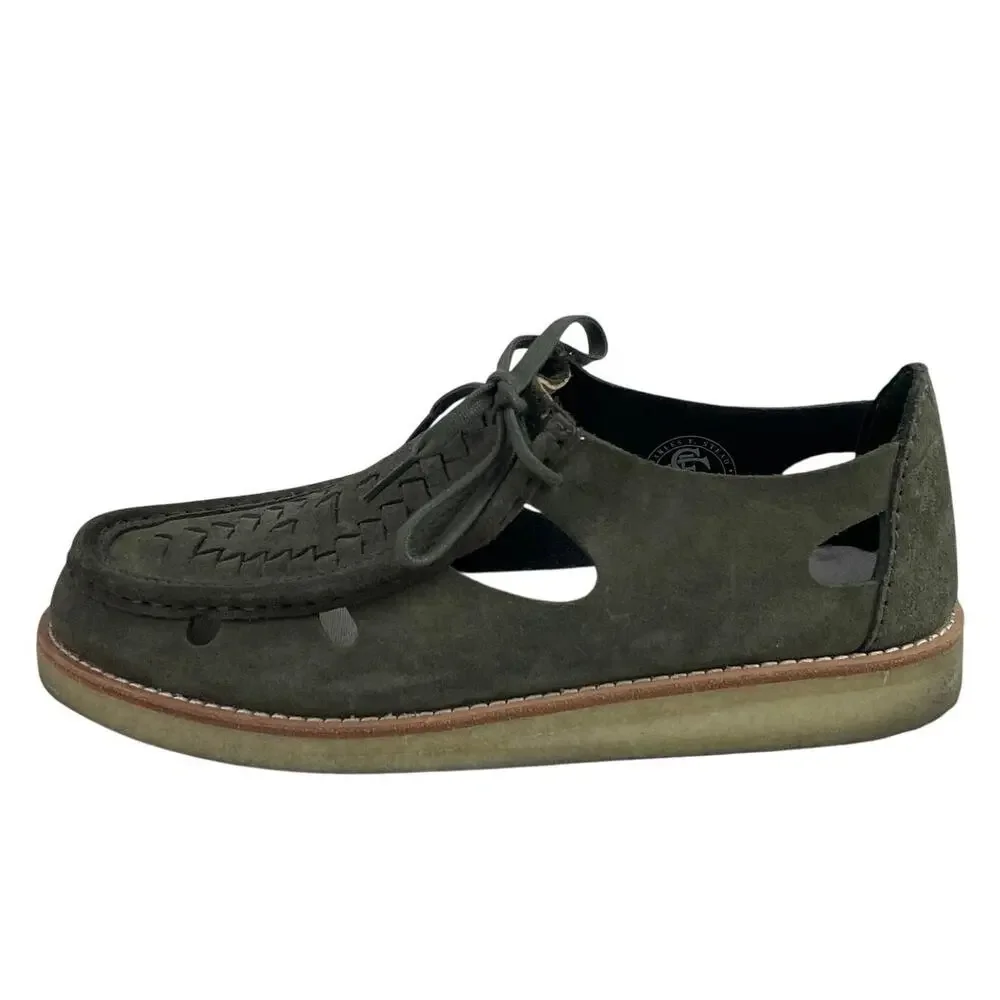 KITH Ronnie Fieg Clarks 8th St Brixham Green Suede Leather Low Top Flat Shoes 8